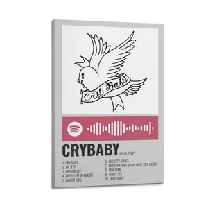 Crybaby by Lil Peep Poster for Bedroom Aesthetic Canvas Wall Art Living Room Posters Painting Picture Print Modern Family Decor Artist Bathroom Poster