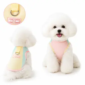 Pet Sleeveless summer Cooling Vest with D-Ring - Sun Protection, All-Day Breathability, Soft, Color-Block, Cartoon Design, Cold Gentle Wash Dog & Cat Clothing for Small-Medium Pets