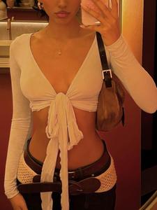 women's solid color crop tee, casual v neck t-shirt for summer, women's clothing for daily wear, tops, womenswear