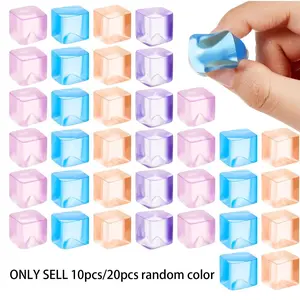 Mini Transparent Ice Cube Squeeze Toy, Portable Office Stress Relief, Fun Realistic Ice Block Pressing Toy, Random Color, Christmas Gift, Stress Relief Fidgeting, Stress Relief Gadgets