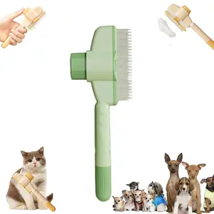 2025 Upgraded Cat Comb Flea Comb For Cats Dogs Multifunctional Cat Brush With Release Button, Cat Combs for Indoor Cats Pet Hair Grooming Brush Supplies,Easy to use,Pet Accessories