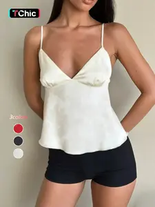 Satin Jacquard Cami Top for Women, Elegant Sleeveless Design for Evening Wear, Luxurious Feel and Style for All Occasions, Womenswear