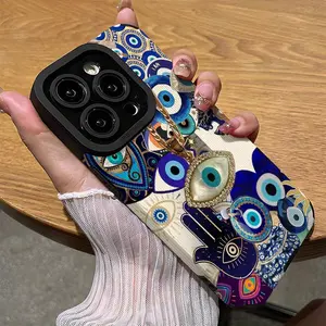 Hand-Painted Artistic Pattern Protective Shockproof Ultra-Thin Phone Case, Suitable for iPhone 16/15/14/13/12/11 Pro Max, Stylish Gift for Him or Her