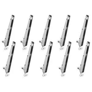 VEVOR Barbed Wire Arm, 10 Packs 12.2 in Fence Post Extender, Flat Surface Mounted, Galvanized Steel Fence Height Extender, Protect Privacy and Prevent Pets Jumping Off, for Outdoor Wood Concrete Fences