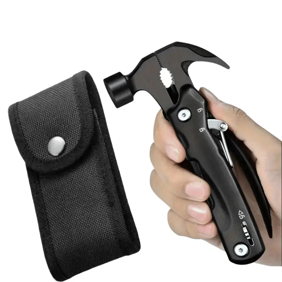12-in-1 Multi-Function Hammer & Pliers Set | Professional Grade Rust-Resistant Steel | Compact All-in-One Multitool with Safety Lock | Premium Practical Gift for Men & DIY Enthusiasts