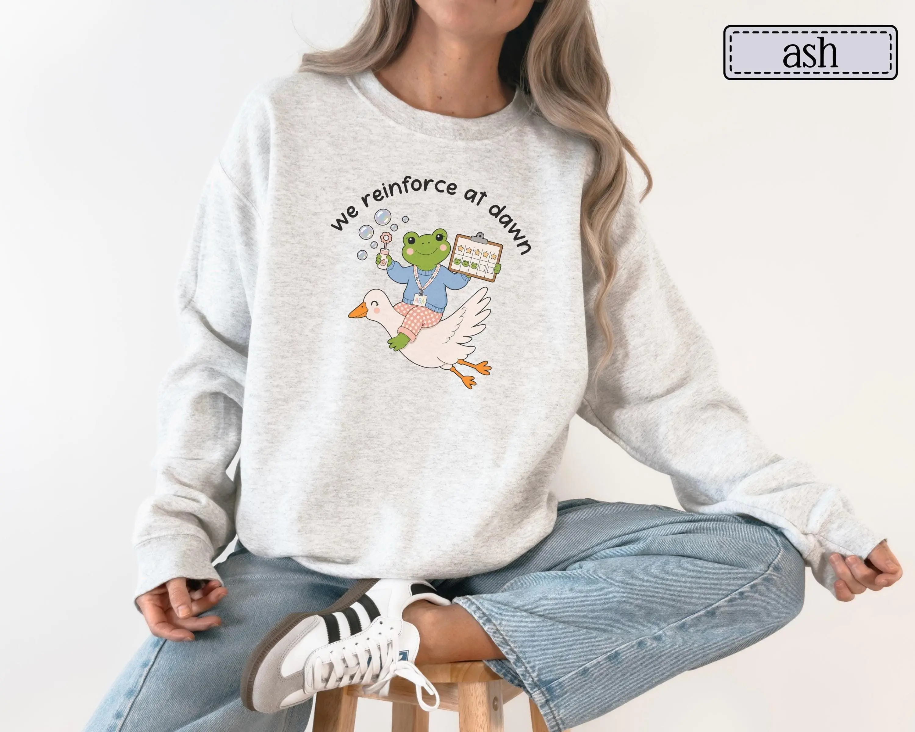 ABA Therapy Sweatshirt, Behavior Therapy Sweater, BCBA RBT Gifts, Funny Frog Behavior Analyst Sweater