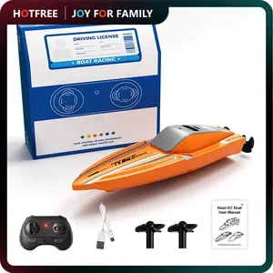 Hotfree Mini RC Speed Boat, Waterproof Remote Control Boat Toy for Kids, USB Rechargeable, Safe & Waterproof, Summer Pool Water Toy, Ideal Birthday & Christmas Gift for Boys Girls Age 6+