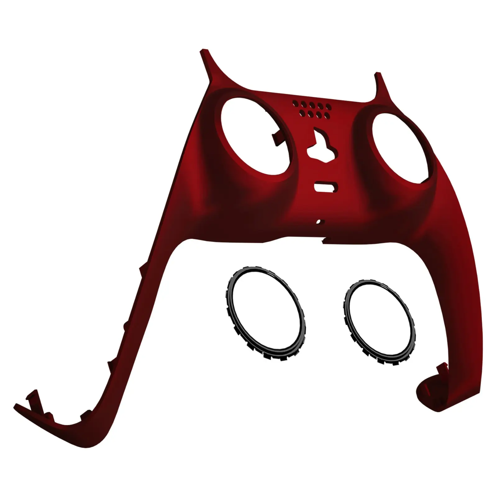 eXtremeRate Decorative Trim Shell Kit for PS5 Controllers - Silky-Feel DIY Replacement Clip Shell with Accent Rings, Easy-Remove Custom Console Accessory Plates Cover, Removable Repair Tools & Replacement Parts