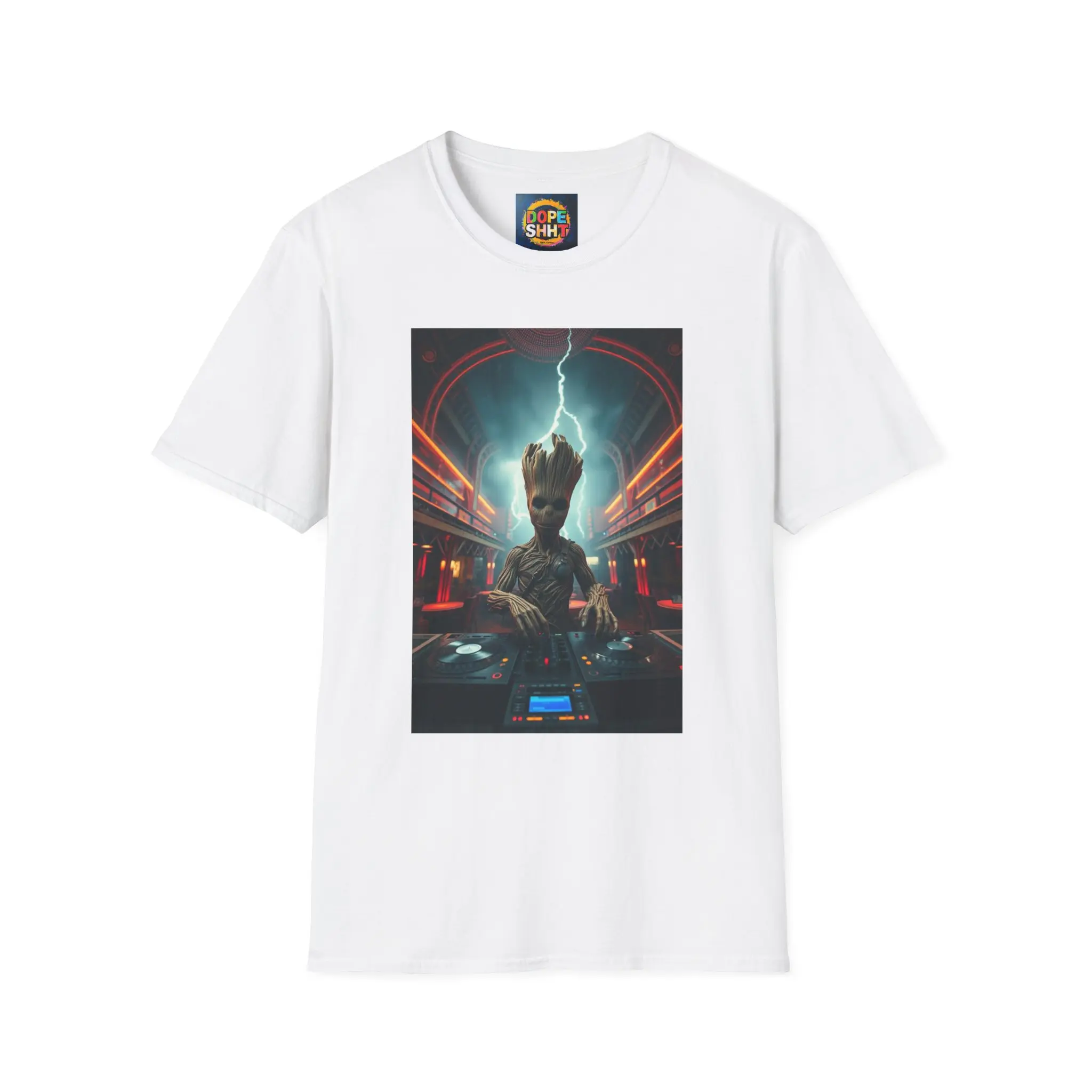 DJ Groot Unisex Softstyle T-Shirt - Fun & Unique Graphic Tee for Music Lovers