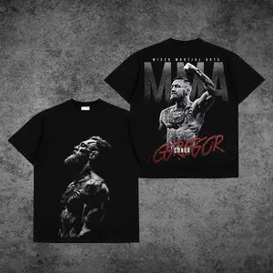 UFC Conor McGregor Retro Washed Cotton Graphic tee, Graphic t-shirts, oversized tshirt – Irish Legend Fighter Gift, Gift for fan, UFC Style