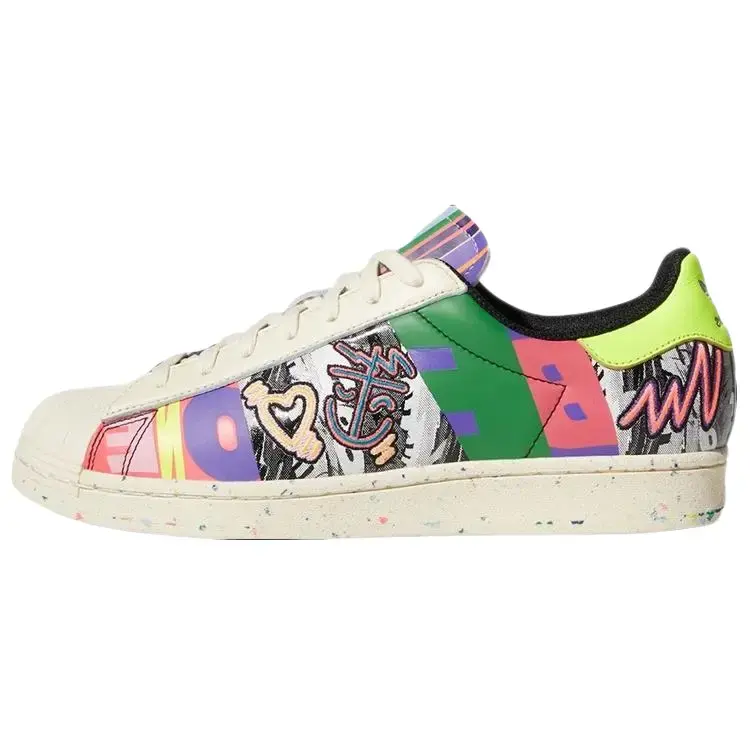 Adidas Superstar 'Pride' x Kris Andrew Small Men's Leather Sneaker, Sports Shoe, Athletic Footwear, Rubber, Vibrant, Artistic Design, Lifestyle, Leather Upper, Kris Artwork