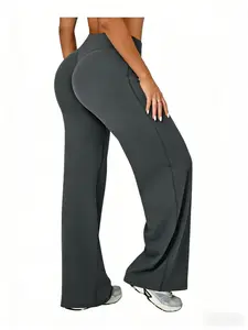 Straight-Leg Fitness Yoga Pants for Women Slimming Quick-Dry High-End Feel No Embarrassing Lines Wearable Elastic Sports Long Pants Quick Drying Pants