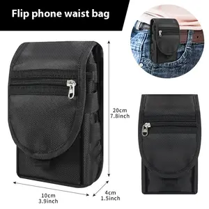 Portable Waist Bag for Men & Women, 6.3 Inch Flip Cover Phone Pouch, Belt Hanging Design, Ideal for Daily Use & Travel, Waist Packs, Zipper Fanny Pack