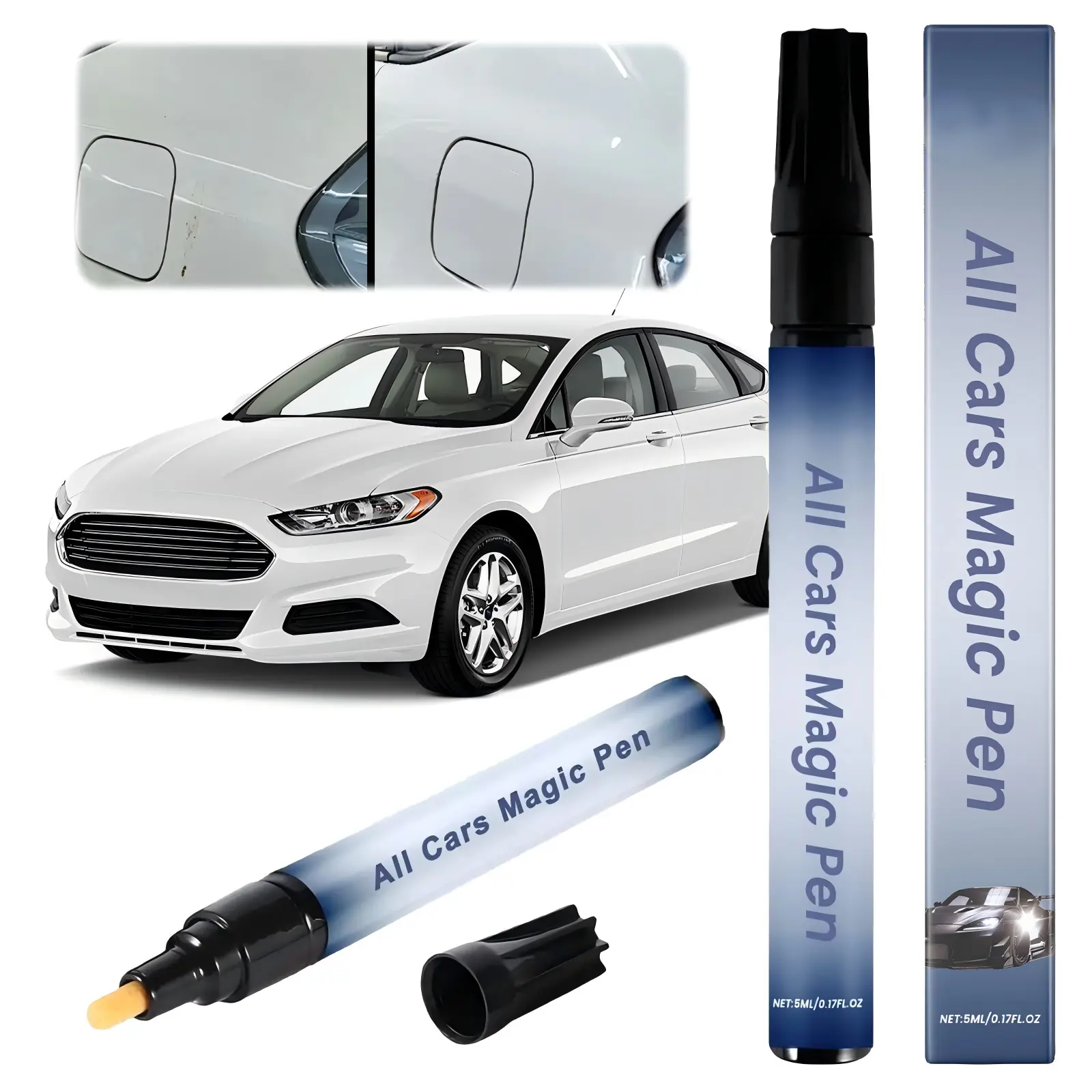 Magic Car Scratch Remover Pen – Quick & Easy Paint Repair for All Vehicles, Fix Scratches, Chips & Scuffs Instantly, Waterproof & UV Resistant Touch-Up Pen, Fits All Car Colors, Long-Lasting Shine