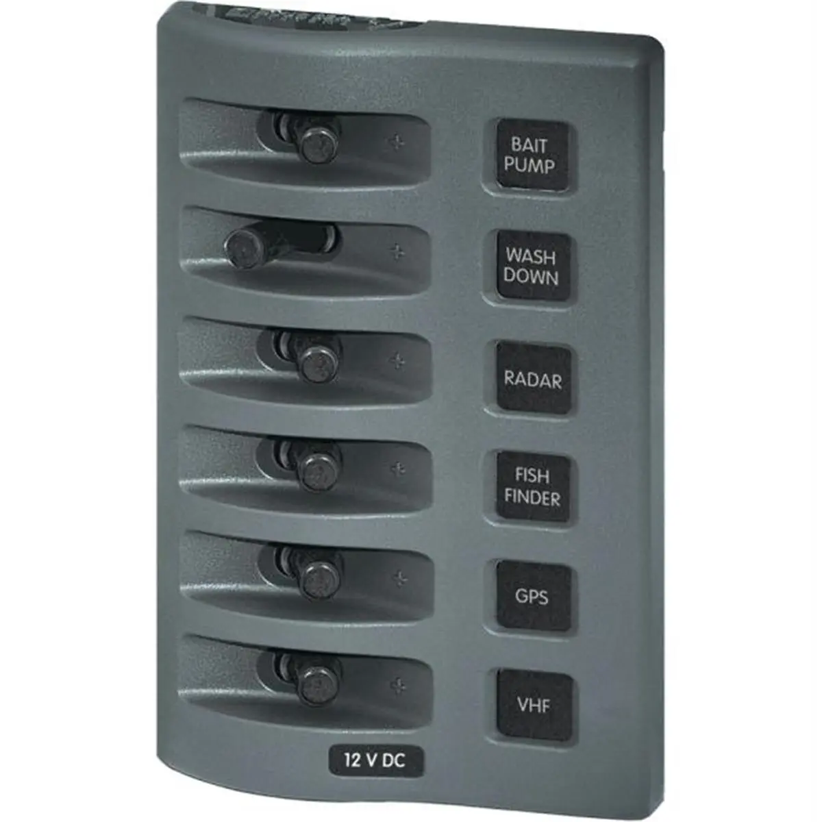 4307 Blue Sea 4307 WeatherDeck&reg; 12V DC Waterproof Switch Panel - 6 Position