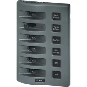 4307 Blue Sea 4307 WeatherDeck&reg; 12V DC Waterproof Switch Panel - 6 Position