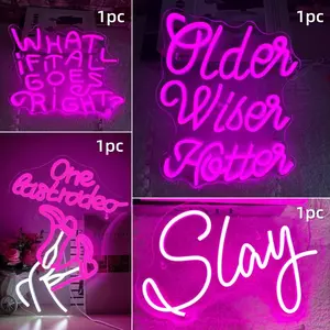 Pink Led Light for Wall Decor, Neon Wall Signs for Bedroom Wall Art Decorative Letter for Game Room Decor ,Bar Office Party Holiday Christmas,Aesthetic Room Decor,Living Room Decoration, Gifts for Her