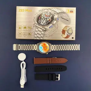 Smart Watch Screen Wireless Charger NFC Bluetooth Call Compass Al Vocie Sport Smartwatch Fitness Tracker 3 Straps