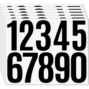 6 Sheets Mailbox Numbers Stickers, 3 inch Self Adhesive Vinyl Waterproof Letter Stickers, Large Decals House numbers for Signs Cars Doors Business Address number, Classroom Decor, Door