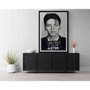 Mug Shot Poster Size Prints Of Frank Sinatra, Print Wall Decor, Photography, Modern