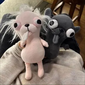 Funny Chihuahua Plush Toy Keychain Pendant Puppy Pet Stuffed Chihuahua Doll Weird Cute Realistic Plush Chihuahua Friend Gift