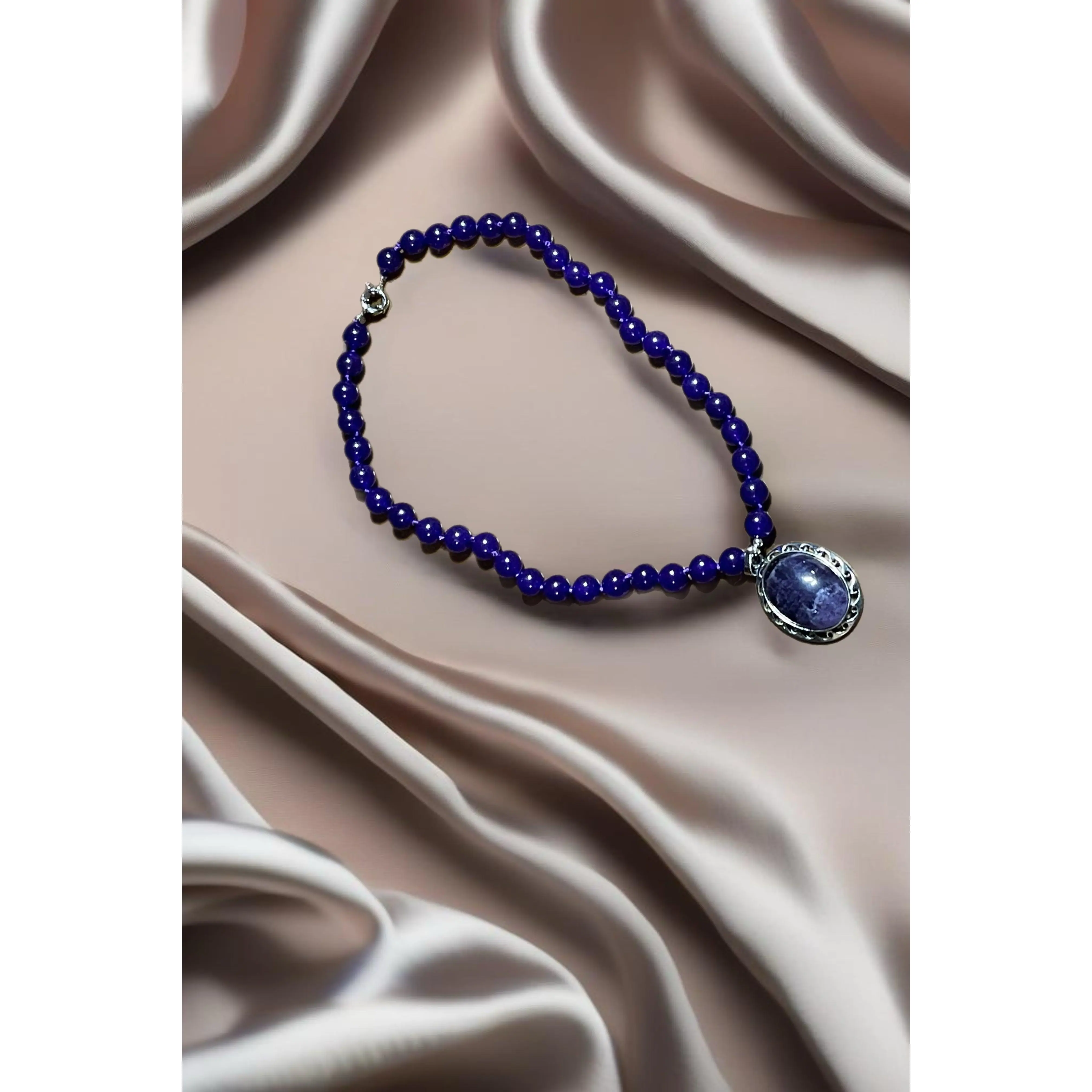 Lapis Lazuli Stone Bead Necklace