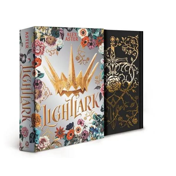 Lightlark: The Lightlark Saga Book 1 Collector's Edition by Alex Aster, Fantasy Novel with Betrayal Themes, Realm Focus, Floral Design, Intricate Gold Accents