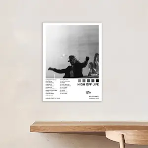 Future-High Off Life music album cover, retro canvas poster, Vintage Prints, classic hip-hop rap art print, suitable for bedroom, office, living room, cafe or dorm decoration, dorm birthday/Christmas/New Year's gift, frameless