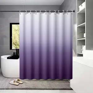 1PC Starry Sky Purple Gradient Shower Curtain, Multiple Sizes, Made of Polyester Fabric with Hooks, Machine Washable, Bathroom Partition Curtain, Suitable for Walls and Bathtubs, Modern and Minimalist Style Bathroom Home Decoration Shower Curtain