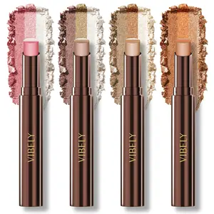 Vibely 3 In 1 Eyeshadow Stick Water Proof,Glitter Gradient Eyeshadow Pen,Lightweight Long-Lasting Eye Makeup Pencil