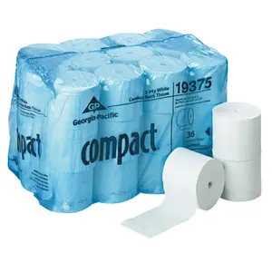 212 MAIN Georgia-Pacific GPC 193-75 Eco-Friendly Recyclable 2-Ply Compact Roll Coreless Toilet Tissue, 1000 Soft Sheets for Household Use