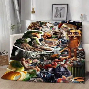 Brainrot Heavyweight Flannel Blanket - Ultra-Soft Thick All-Season Throw, No Shedding Machine Washable Bedspread for Couch, Office, Travel - Perfect Gift for Movie Nights, Morning Commutes & Home Decor - Plush Cozy Bedroom Essential-280GSM