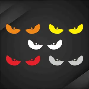 Cartoon Reflective Stickers for Motorcycles & Cars, Durable Large Eye Safety Warning Signs, Humorous Car Decals, 2 Pack