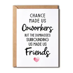 Gifts Chance Made Us Coworkers - Funny Retirement Card - Coworker Going Away Card - Leaving Card - Funny Sarcastic Card