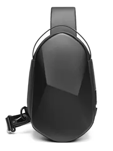 Men's Hard Shell Chest Bag, Zipper Belt Bag, Versatile Bag, Durable and Stylish Backpack for Outdoor Adventures, Comfortable and Functional Design for Everyday Use