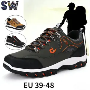 1 Pair Mens Waterproof Lightweight Hiking Shoes Breathable Soft Lace Up Sneakers for Outdoor Sports Running Walking Hunting