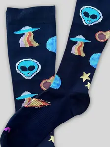 Aliens are Friends Compression Socks