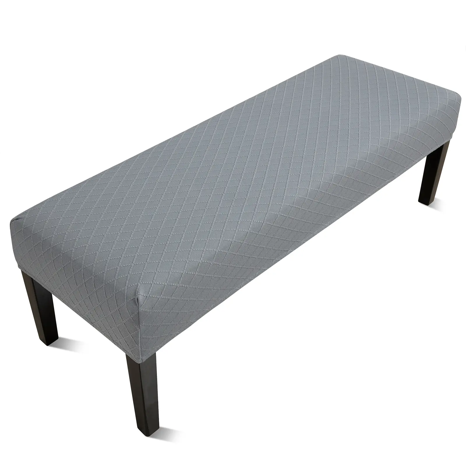 FULOON Stretch Jacquard Dining Bench & Chair Covers - Quilted Solid, Removable Cover for Quick Refresh, Neutral Colors, Machine-Washable Anti-Dust Indoor Protectors for Living/Kitchen-Stretch Chair Slipcovers