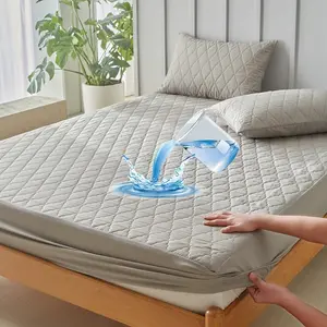 King/queen Size Waterproof Bed Sheet, Soft Skin-Friendly Fabric, Deep Pocket Design, Noiseless, Easy Care, Perfect Fit for Various Mattress Sizes, Waterproof Fitted Sheet