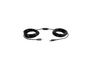 C2G 38989 USB Active Cable - USB 2.0 A Male to B Male Active Cable for Printers and Scanners, Center Booster Format, Black (25 Feet, 7.62 Meters)