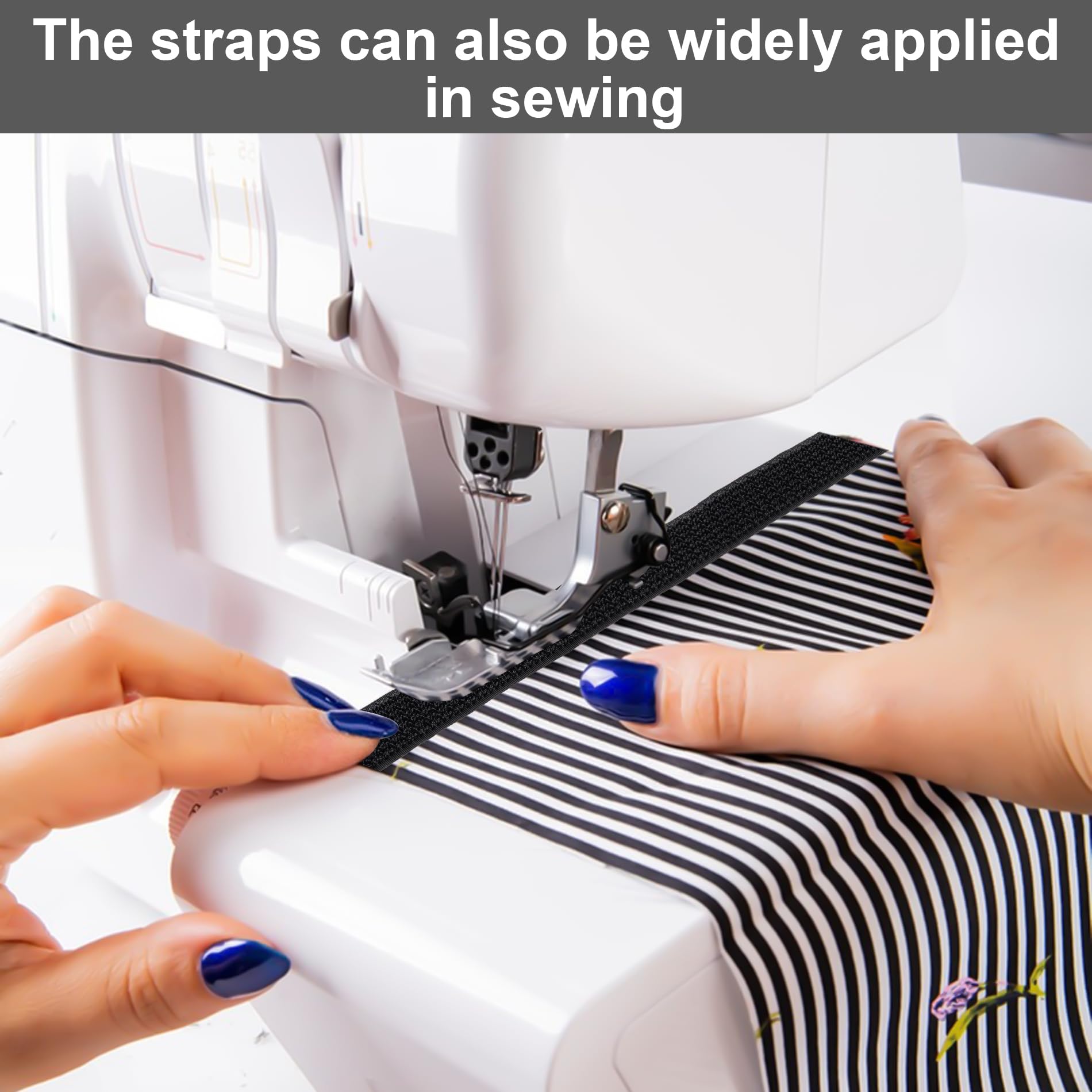 1"x16ft Hook and Loop Straps with 25 Metal Buckles, Adjustable Fastening Cable Straps, Cut-to-Length Cinch Strap, Reusable Nylon Securing Cord Ties for Organizer or Storage, 1 inch Wide, Black