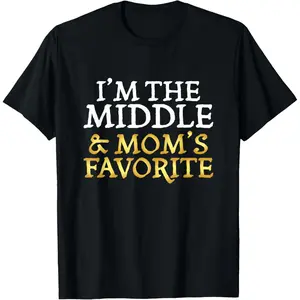 Funny Sibling T shirt Celebrating Cotton Love and Favored Middle Child