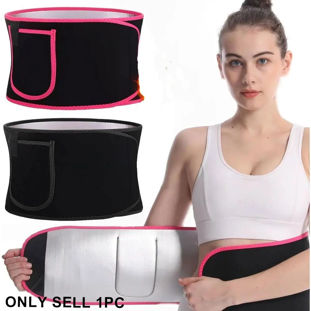 Adjustable Waist Belt with Sauna Effect, Fat-Burning Sports Waist Trainer, Body Shaping Workout Belt, Workout Waist Trimmer, Workout Waist Cincher, Unisex, Ideal for Fitness