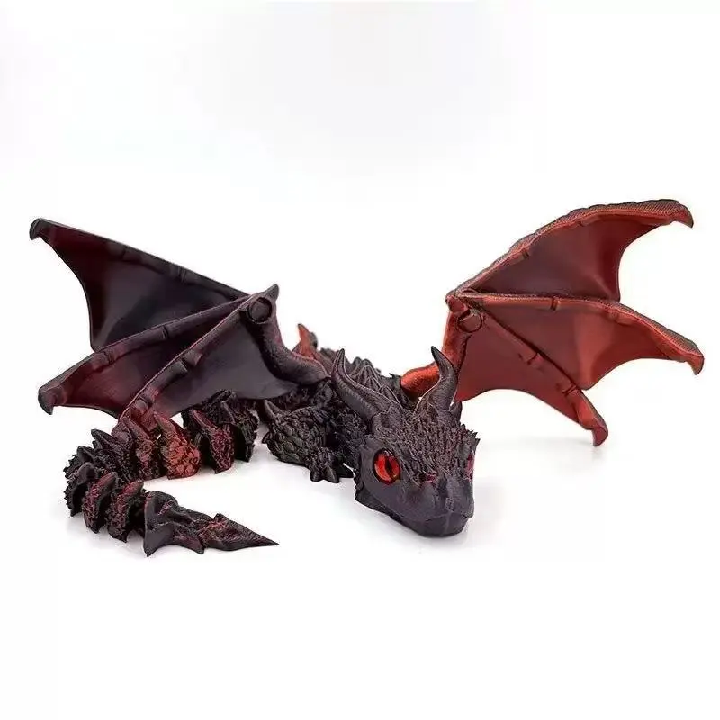 30Cm silk black red