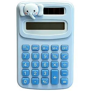 Cute Cartoon Mini Calculator, Portable 8-Digit Basic Calculator, Kawaii Animal Decor, School Office Supply for Kids & Students, Stationery Office Supplies