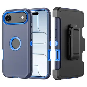 Phone Case + Belt Clip For iPhone 17Air 17 Air Upgraded Full Camera Protection Shockproof Protective Phone Case Cover for iPhone whit Belt Clip easy to install, Halloween gift, Gift Shoppers (5 Color)