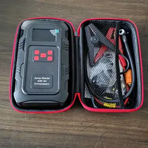 HPBS Spring Outing Portable Car Jump Starter, 6000A Peak 24000mAh with 150PSI Tire Inflator, 12V Car Battery Jump Starter for (10.0L Gas, 8.0L Diesel) Engines, Fast Inflation, Power Bank LED Light