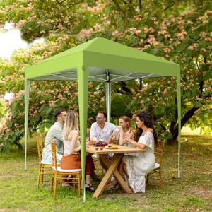 2x2m Waterproof Folding Tent for Camping, Outdoor Activities, Garden Parties, Festivals, with Two Doors & Two Windows for Ventilation, Durable 210D Oxford & Steel Frame, Portable & Space-Saving