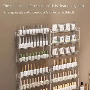 Nail polish display shelf, transparent, multi-layer storage shelf, nail polish tools, nail polish storage box, Clear Display Stand