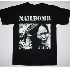 Nailbomb Band Album Men T-shirt Black Short Sleeve All Size